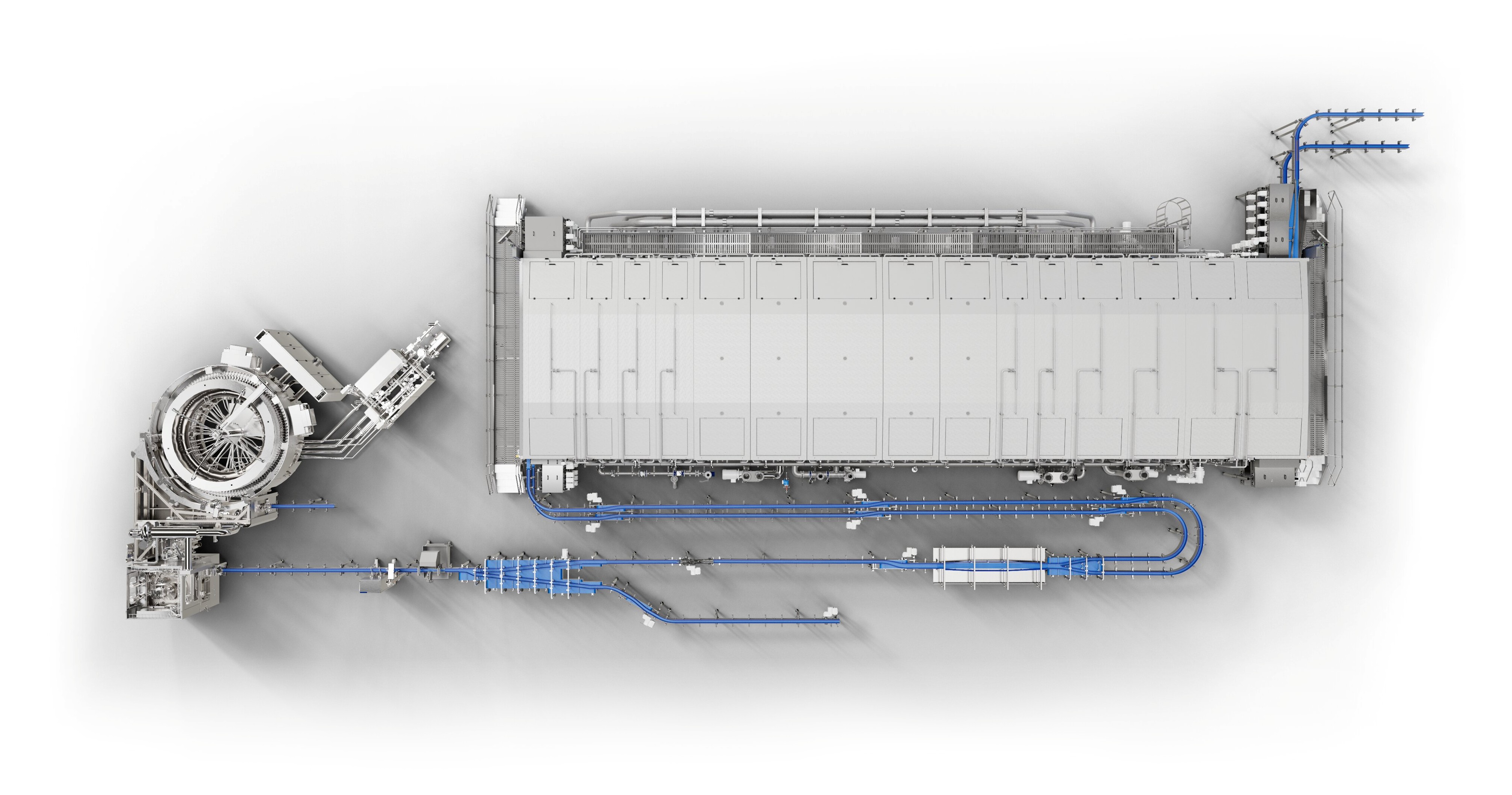 From mass flow to single-lane conveyor
