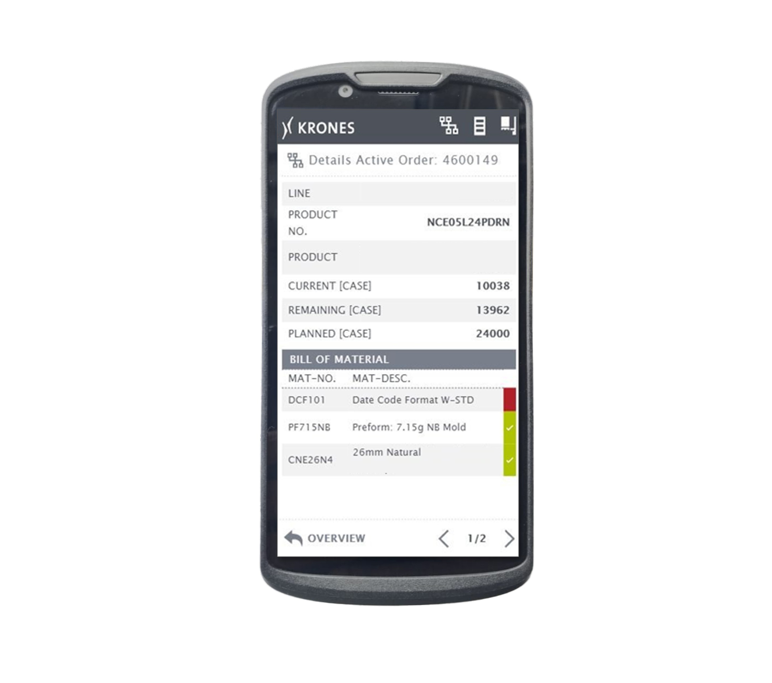 Material Management App (MM App) for scanner 1/2