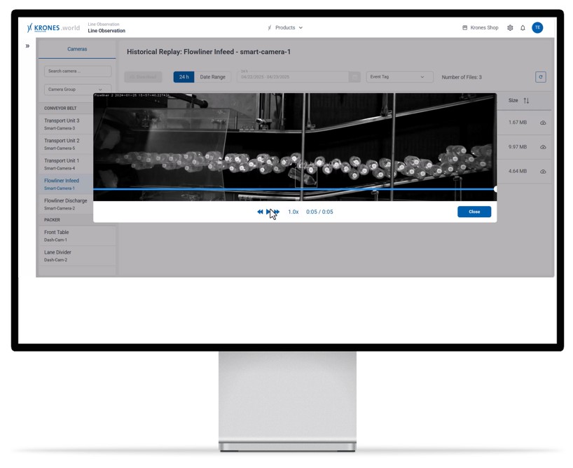 Historical reproduction of videos